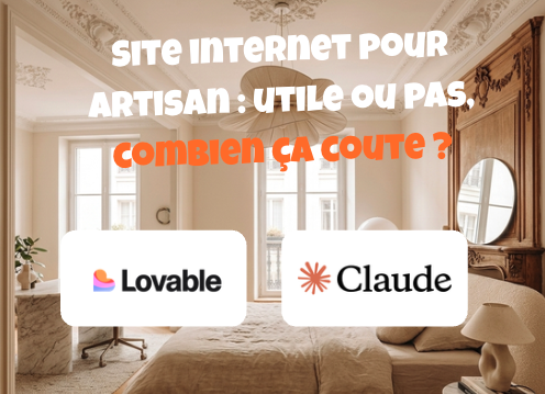 Artisan consultant le site internet de son entreprise sur un ordinateur portable